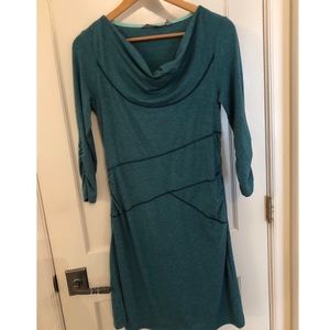 Athleta teal long sleeve dress